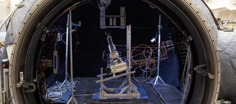 In-situ resource utilization test article inside a thermal vacuum chamber