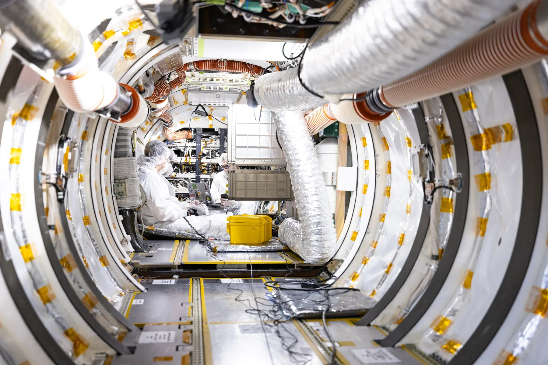 Dream Chaser spaceplane inside a Sierra Space facility